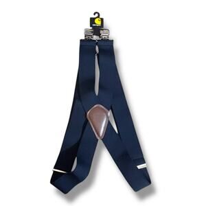 Carhartt Navy Blue Utility Heavy-Duty Clip Suspenders New In Packaging